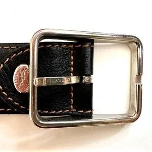 Longchamp | Accessories | Longchamp Black Belt Orange  display picture 2